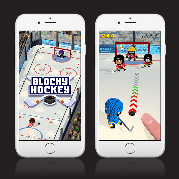 Blocky Hockey – Arcade Ice Runner